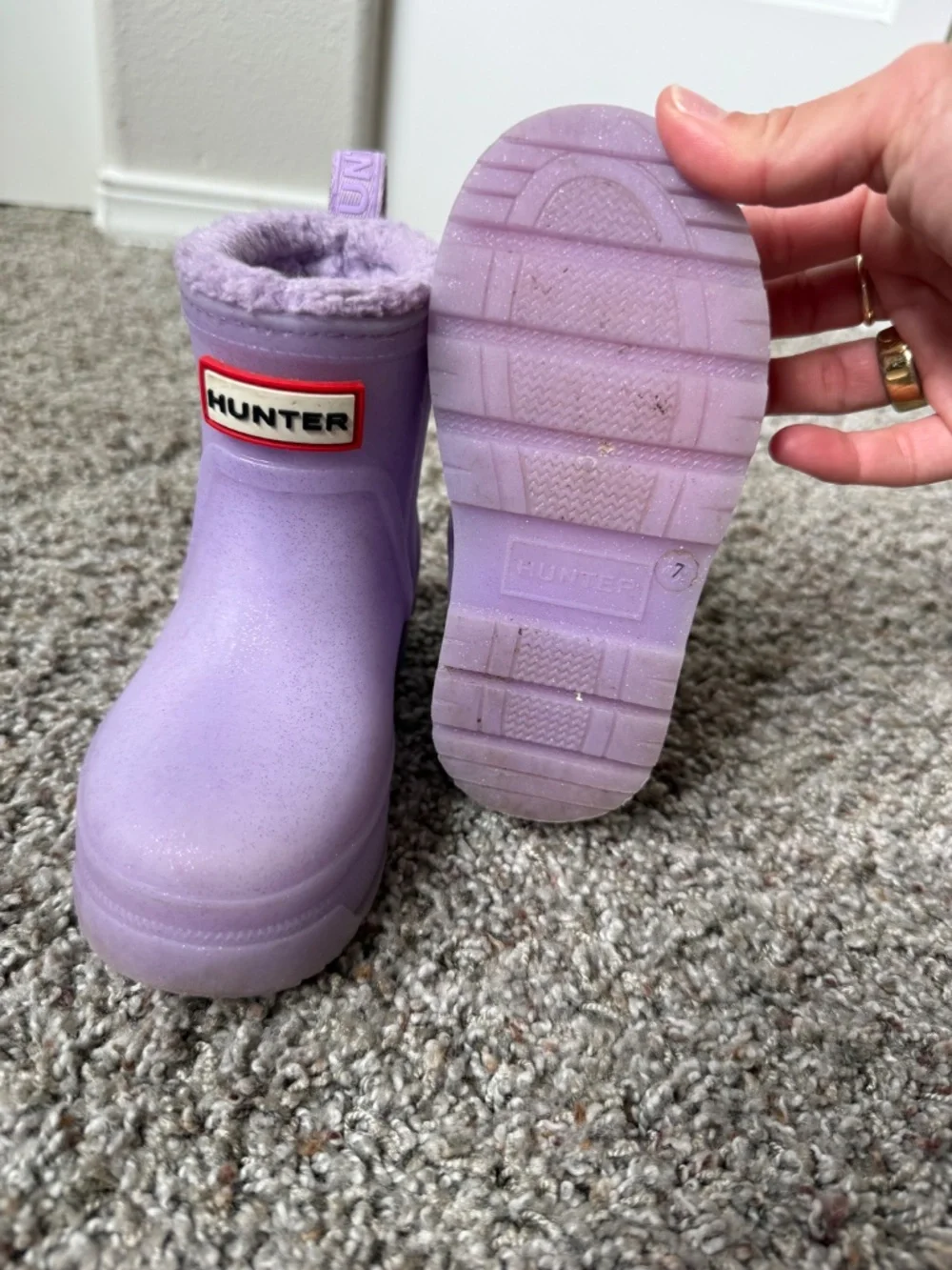 Hunter toddler fleece lined boots
